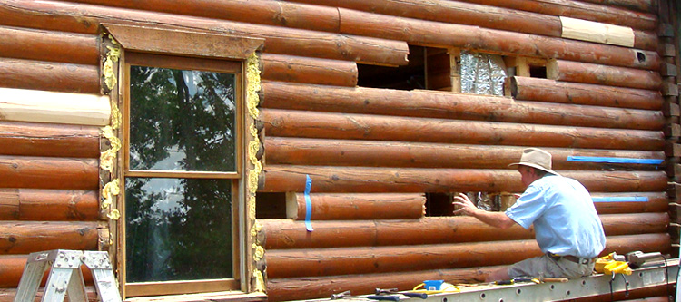 Log Home Repair Lower Peach Tree, Alabama